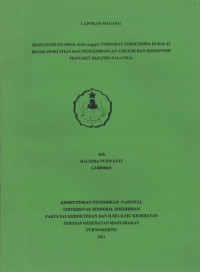 Resistensi Nyamuk Aedes Aegypti Terhadap Insektisida Di B2P2VRP Salatiga