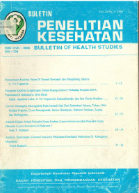 Bulletin Penelitian Kesehatan = Bulletin of Health Studies Vol. 24 No.1 1996