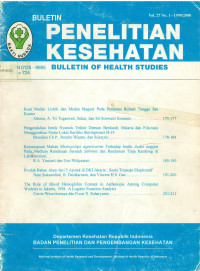 Image of Bulletin Penelitian Kesehatan = Bulletin of Health Studies Vol.27 No.1 - 1999/2000