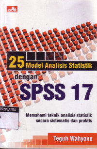 Image of 25 Model Analisis Statistik dengan SPSS 17